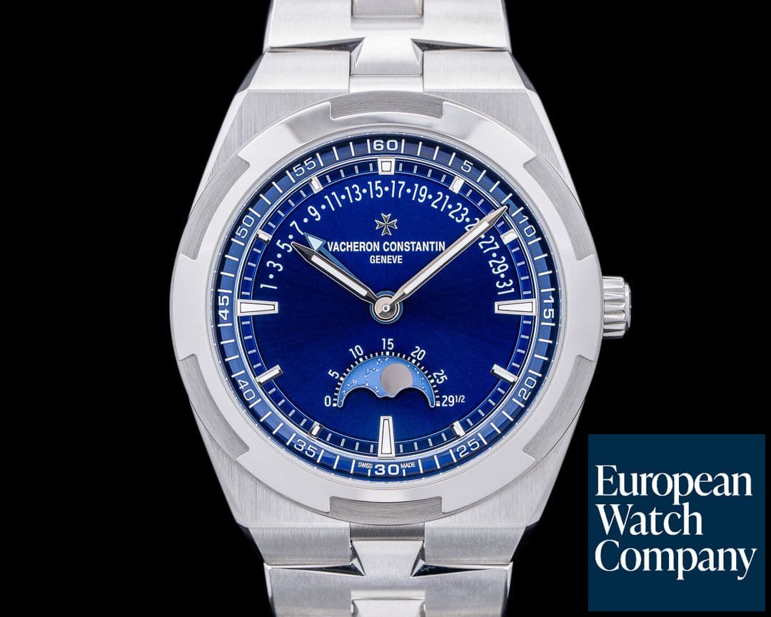 Image of Vacheron Constantin Overseas Moonphase Retrograde Date SS Blue Dial 2024
