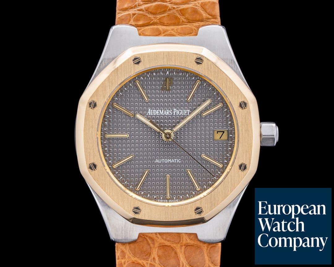 Image of Audemars Piguet Royal Oak Automatic 14800SA 36MM Grey Dial SS / 18K Leather Strap