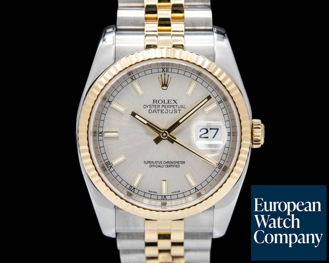 Image of Rolex Datejust 36MM Silver Dial 18K / SS Jubilee