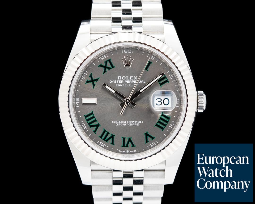 Image of Rolex Datejust 41 Rhodium Wimbledon Dial Jubliee
