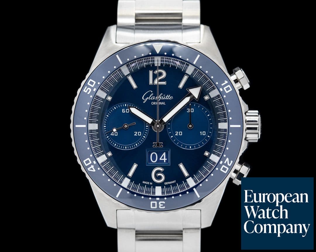Image of Glashutte Original SeaQ Blue Dial Chronograph SS 2023