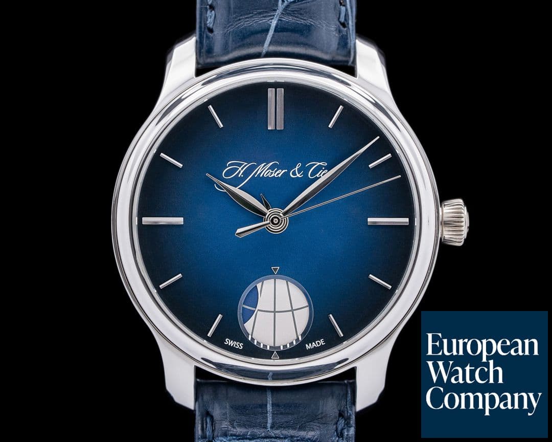 Image of H. Moser and Cie. Endeavour Perpetual Moon Platinum Blue Dial
