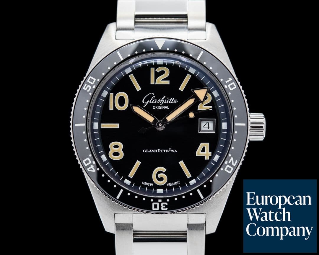 Image of Glashutte Original SeaQ Date Black Dial SS / Bracelet
