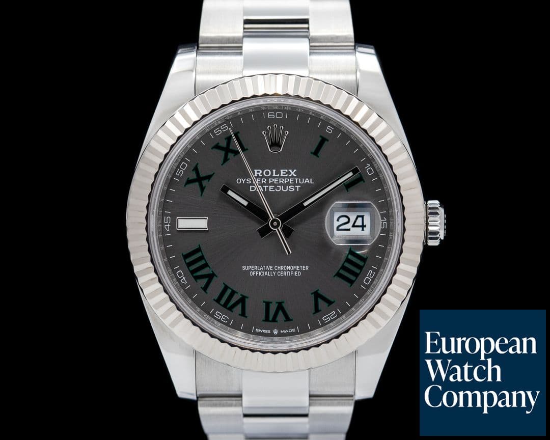 Image of Rolex Datejust 41MM Rhodium "Wimbledon" Dial SS Oyster