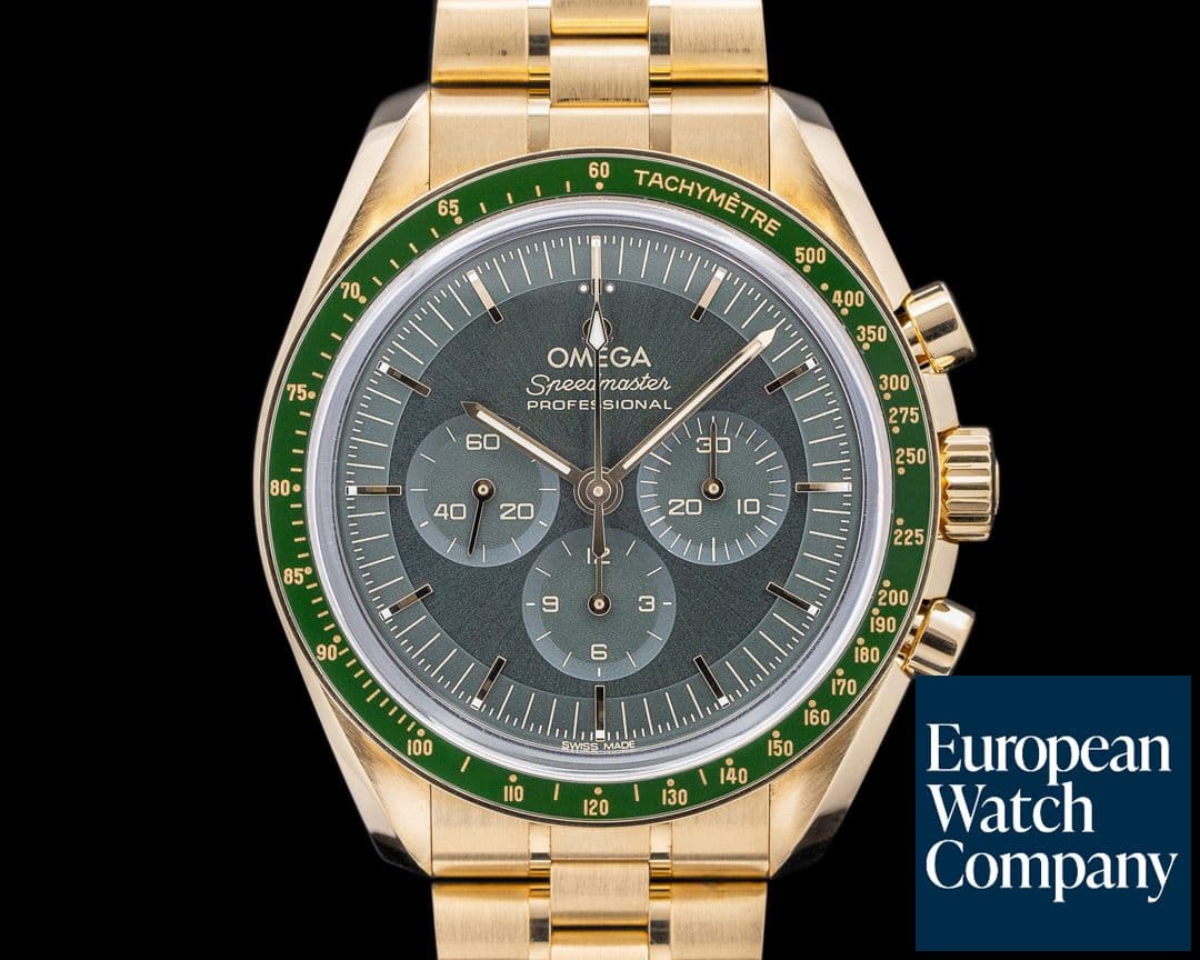 Image of Omega Speedmaster Moonwatch Professional "Moonshine" Green Dial 18K