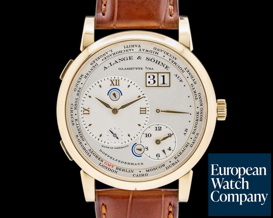 Image of A. Lange and Sohne Lange 1 Time Zone 116.021 18K Yellow Gold RARE
