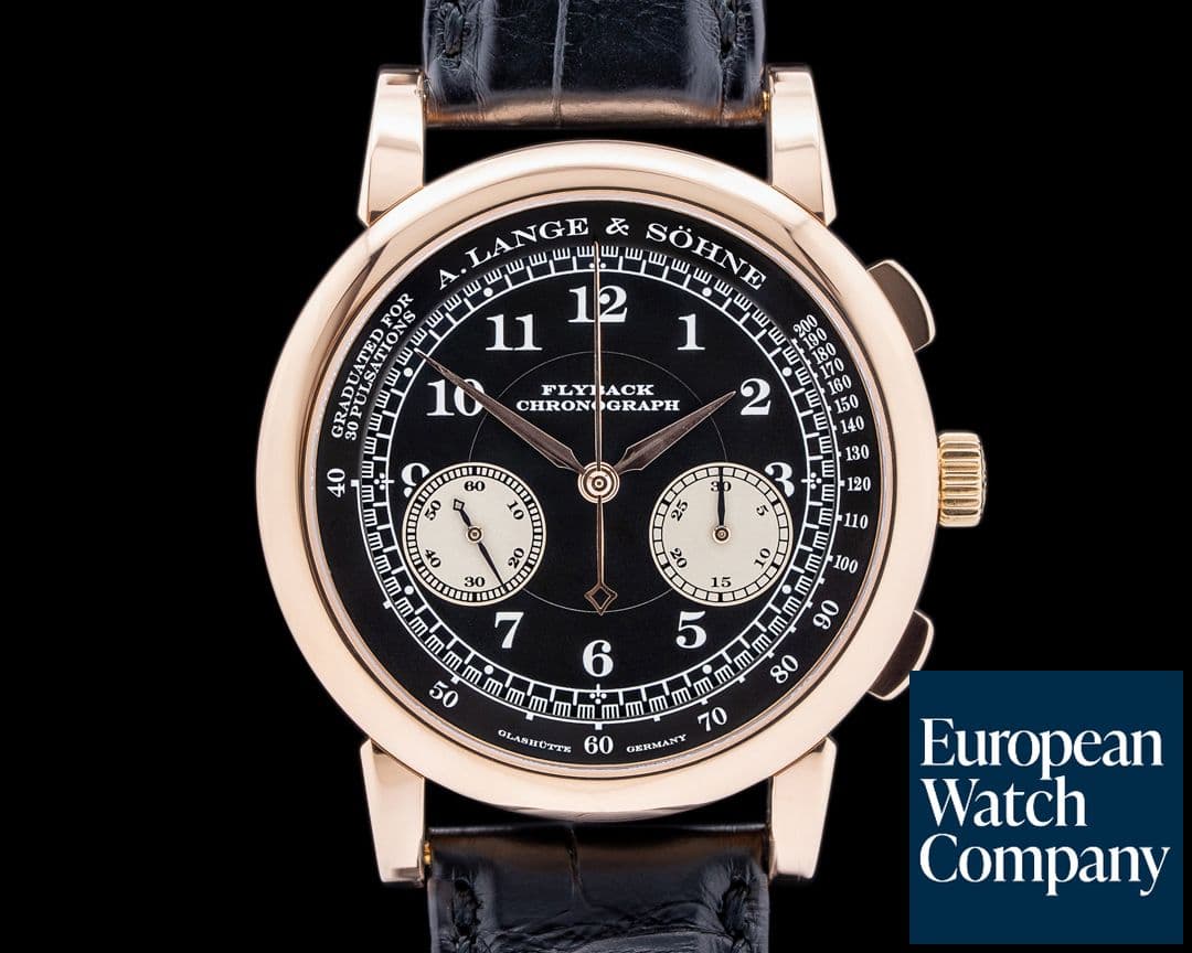 Image of A. Lange and Sohne 1815 Flyback Chronograph Black Dial 401.031 18K Rose Gold