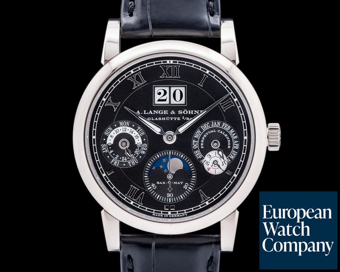 Image of A. Lange and Sohne Langematik Perpetual Calendar Black Dial 18K White Gold