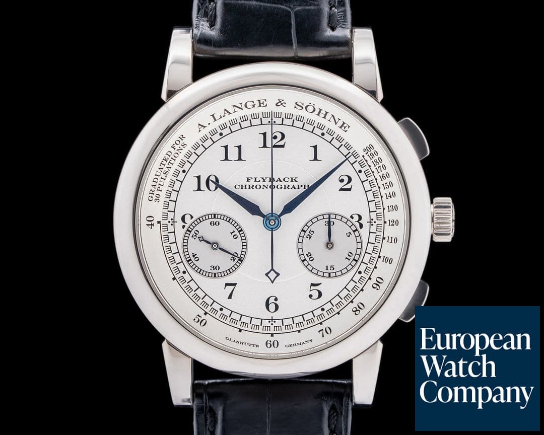 Image of A. Lange and Sohne 1815 Flyback Chronograph 401.026 Silver Dial 18K White Gold FIRST SERIES