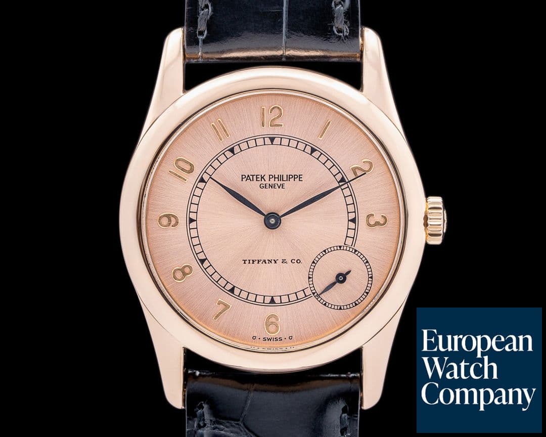 Image of Patek Philippe Calatrava Automatic 18K Rose Gold / Pink "TIFFANY & CO"