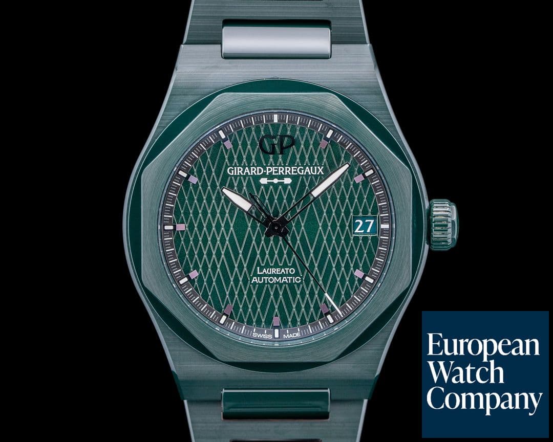 Image of Girard Perregaux Laureato Automatic 42mm Green Ceramic Aston Martin Edition