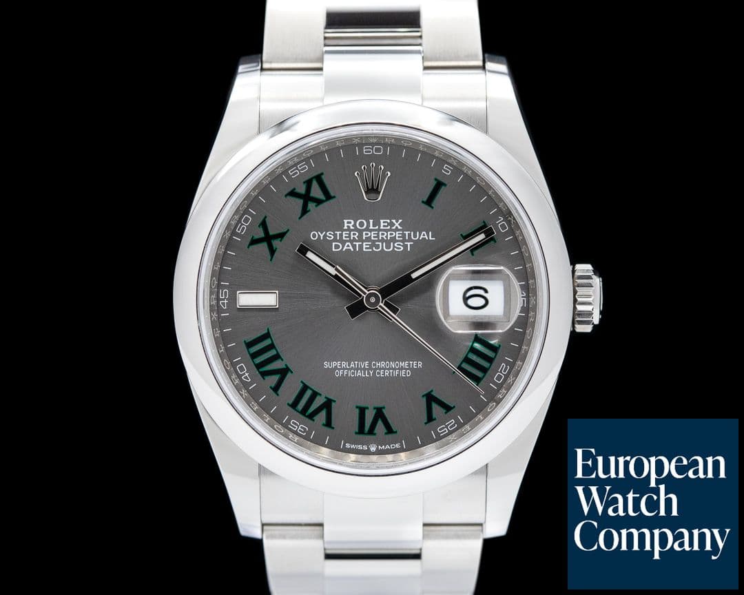 Image of Rolex Datejust 36 126200 Wimbledon Roman Dial SS/Oyster UNWORN