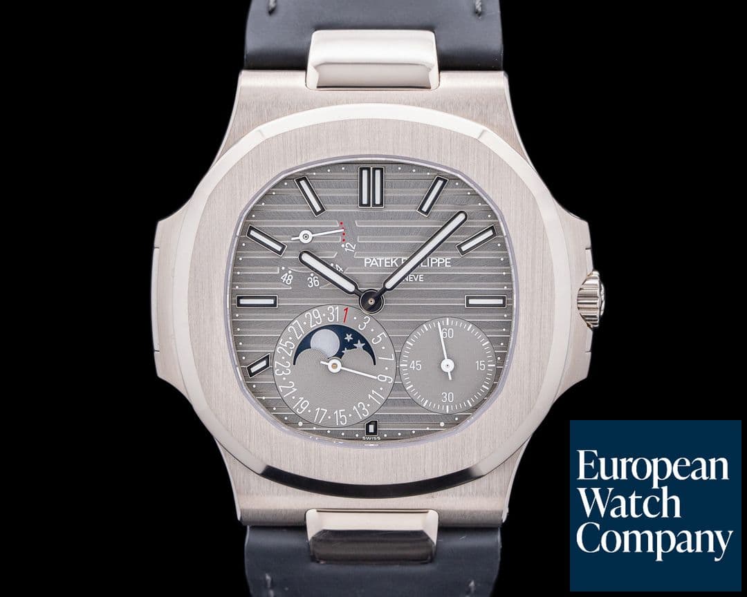 Image of Patek Philippe Nautilus 5712G Power Reserve Moonphase 18K White Gold UNWORN