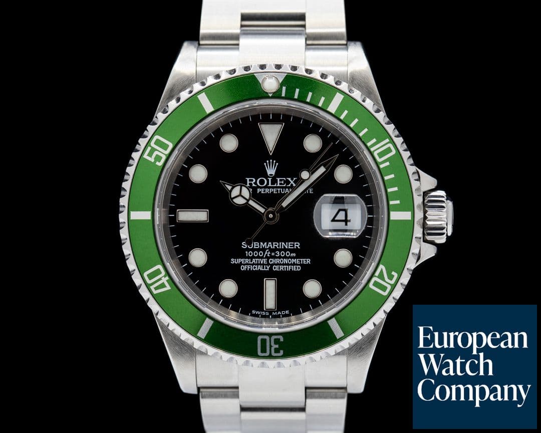 Image of Rolex Submariner 50th Anniversary "Kermit Flat 4" SS Green Bezel Mark 1