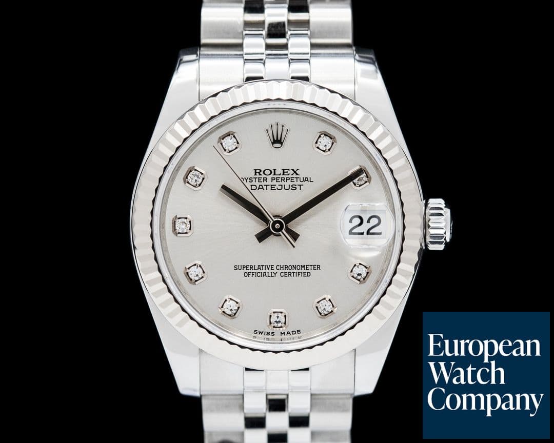 Image of Rolex Datejust 31MM Silver Dial with Diamond Markers SS