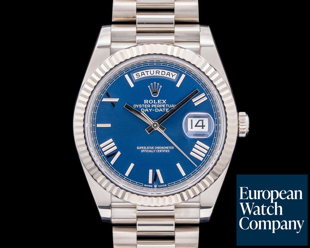 Image of Rolex Day Date President 228239 18K White Gold / Blue Dial 40MM