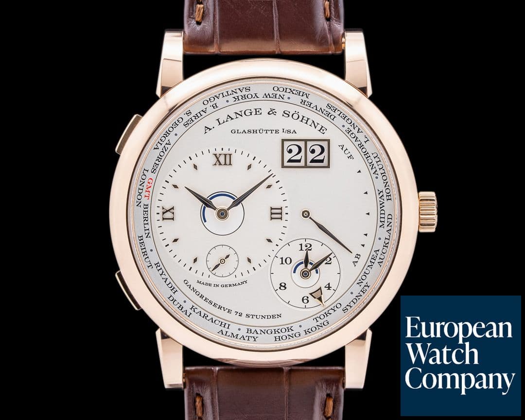 Image of A. Lange and Sohne Lange 1 Time Zone 136.032 18K Rose Gold