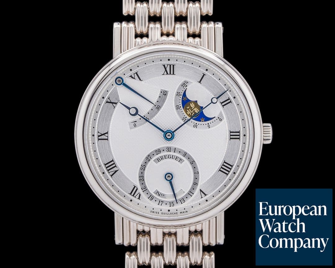 Image of Breguet Classique 3137BB Power Reserve Moon 18K WG RARE Bracelet