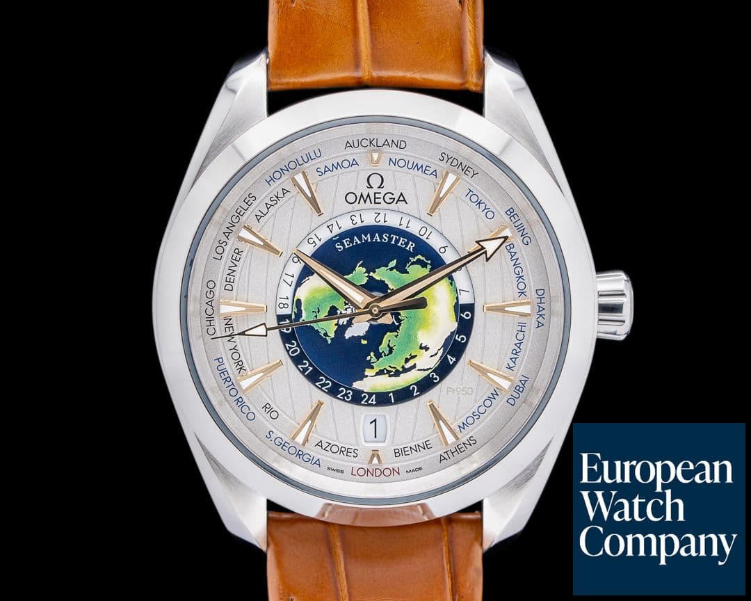 Image of Omega Aqua Terra Co-Axial Master Chronometer GMT Worldtimer PLATINUM