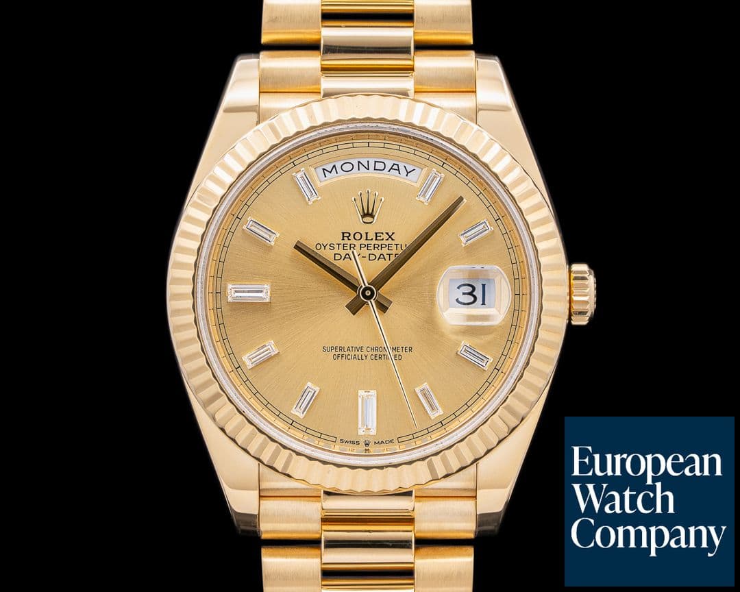 Image of Rolex Day Date Presidential Champagne Baguette Dial / Yellow Gold 40MM