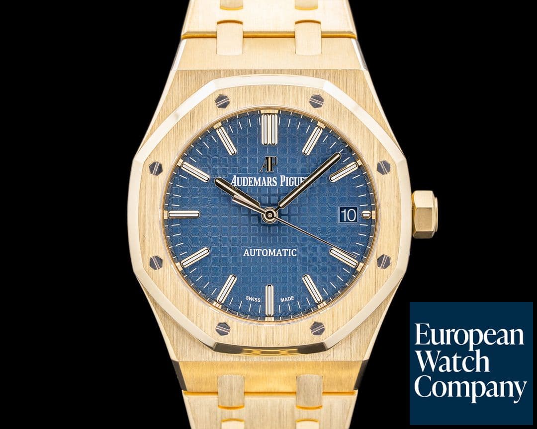 Image of Audemars Piguet Royal Oak 15450BA Blue Dial 18K Yellow Gold