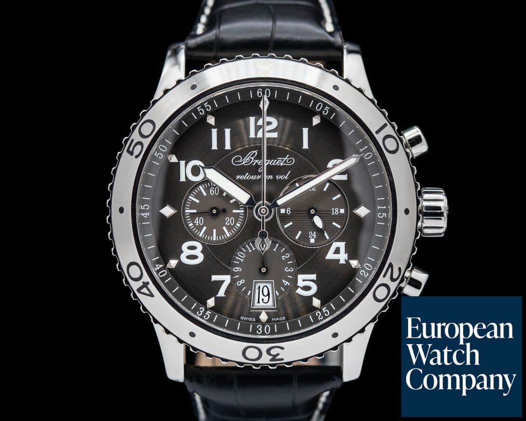 Image of Breguet Type XXI Flyback SS / Alligator Brown Dial
