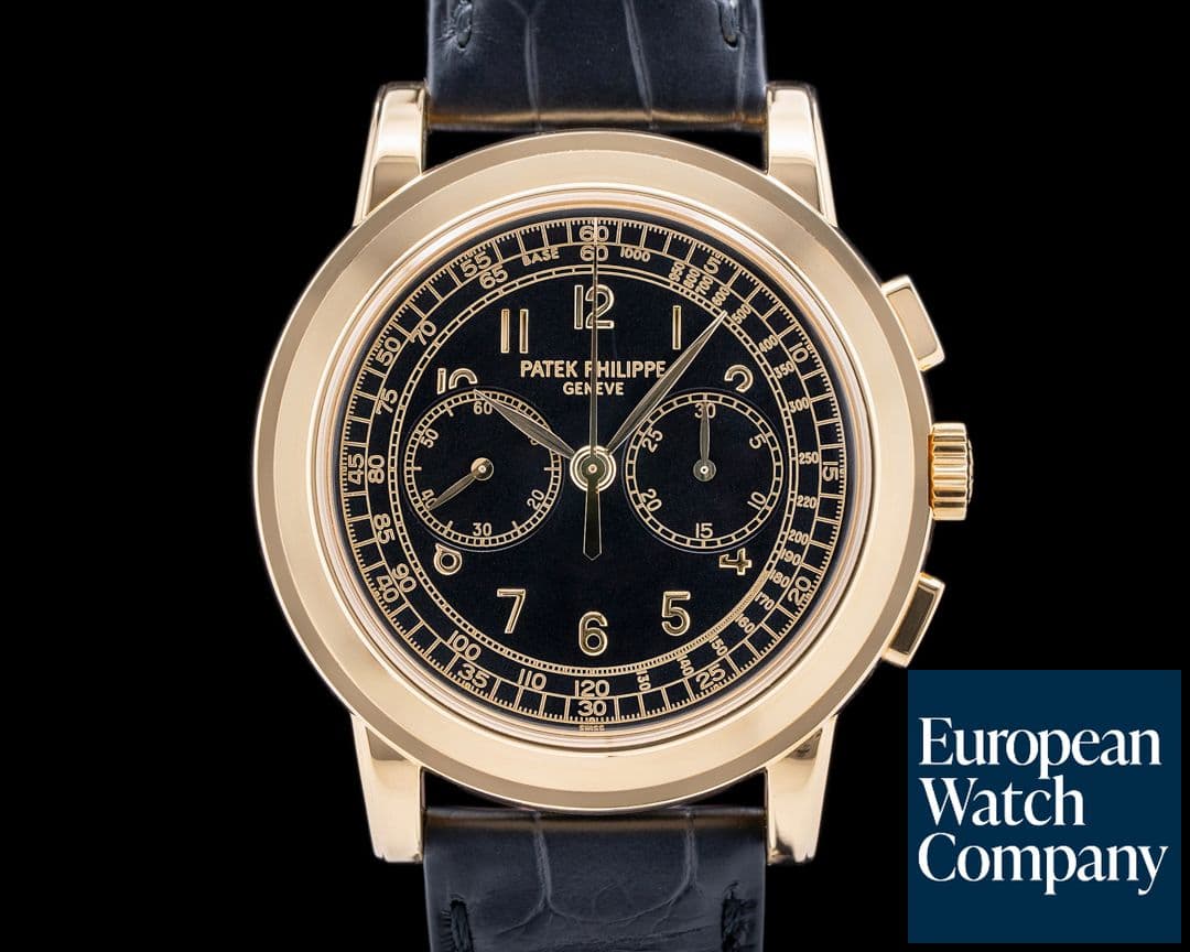 Image of Patek Philippe Chronograph 5070J 18K Yellow Gold / Black Dial