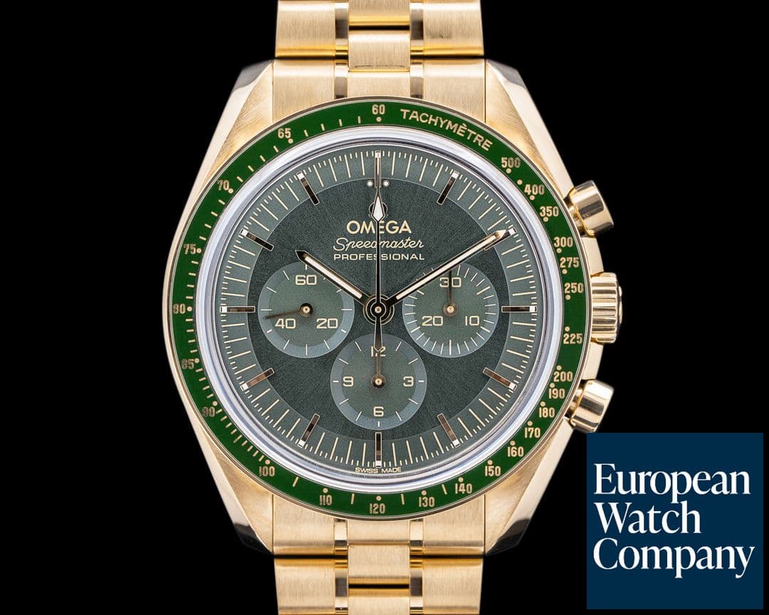 Image of Omega Speedmaster Moonwatch Professional "Moonshine" Green Dial 18K