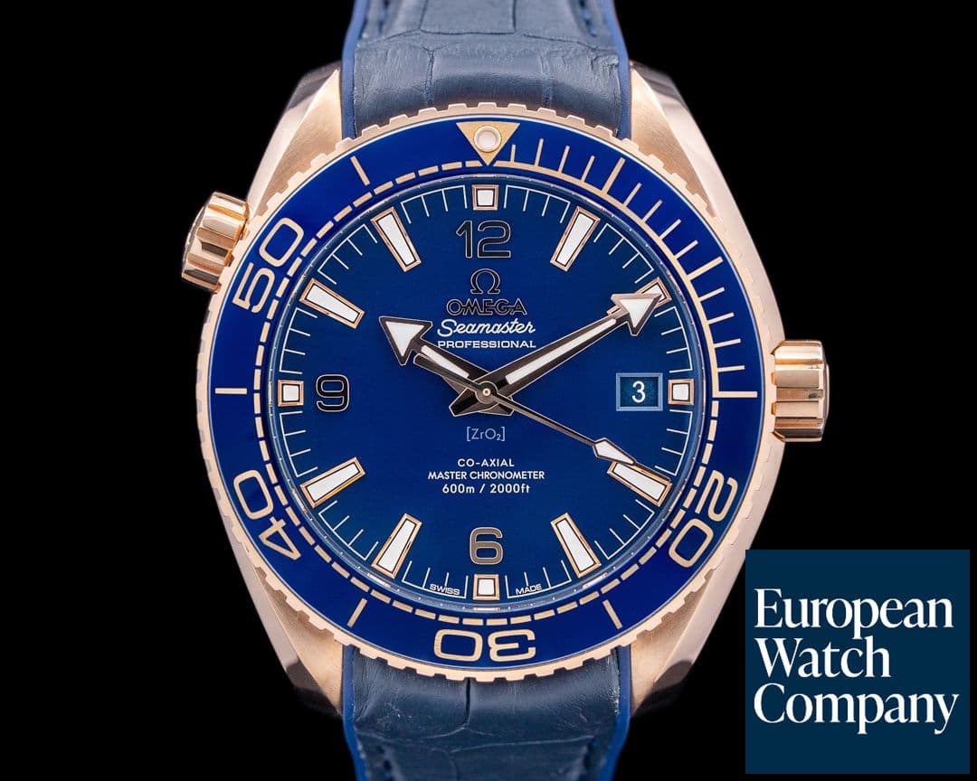 Image of Omega Seamaster Planet Ocean Co-Axial Rose Gold Blue Dial 2023