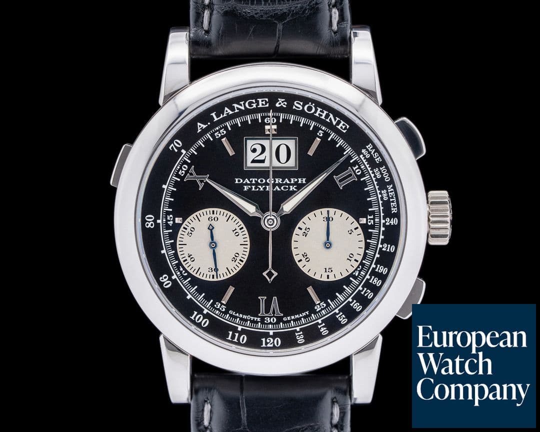 Image of A. Lange and Sohne Datograph Flyback Platinum EARLY METER Dial