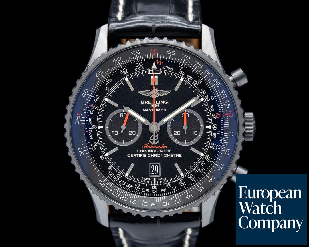 Image of Breitling Navitimer 01 B01 Chronograph Black Steel