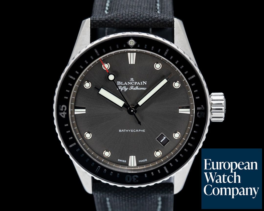 Image of Blancpain Fifty Fathoms Bathyscaphe Gray Dial SS