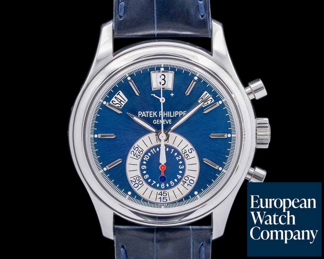 Image of Patek Philippe Annual Calendar 5960P Chronograph Platinum Blue Dial