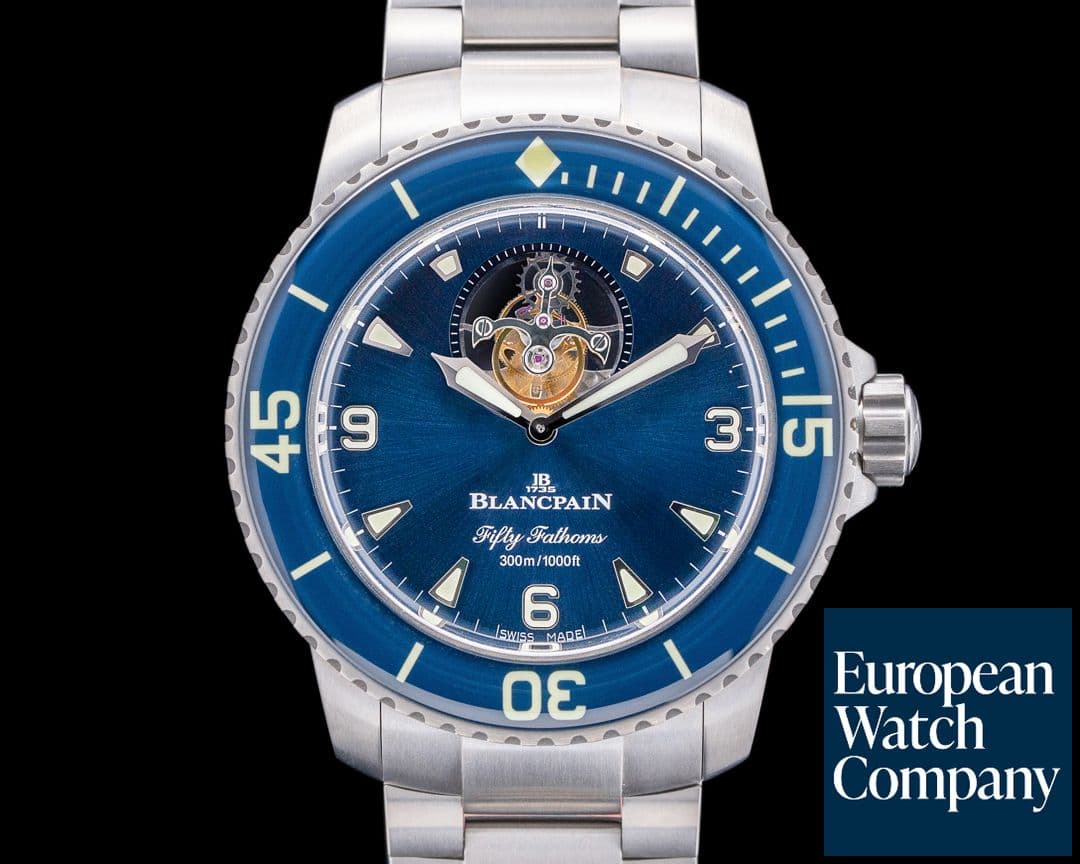 Image of Blancpain Fifty Fathoms 8-Day Tourbillon Blue Dial Titanium