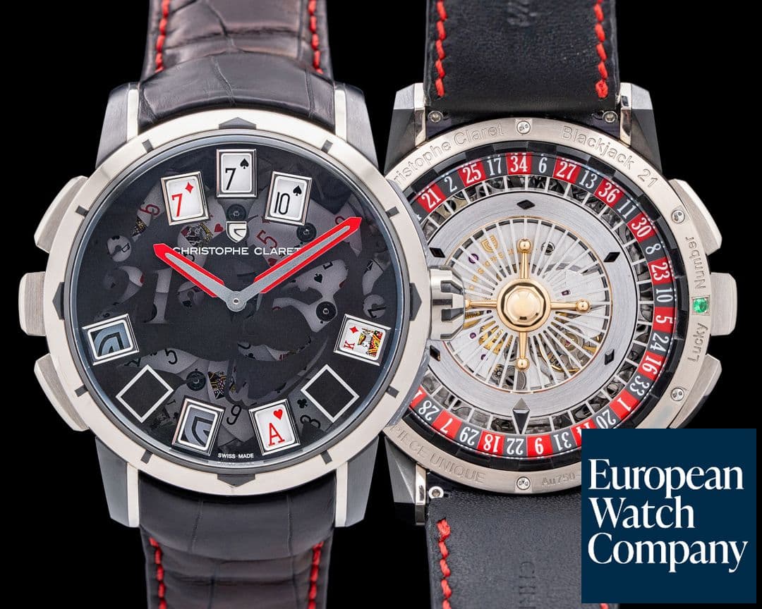 Image of Christophe Claret Blackjack Casino Titanium Black Skeleton Dial PIECE UNIQUE
