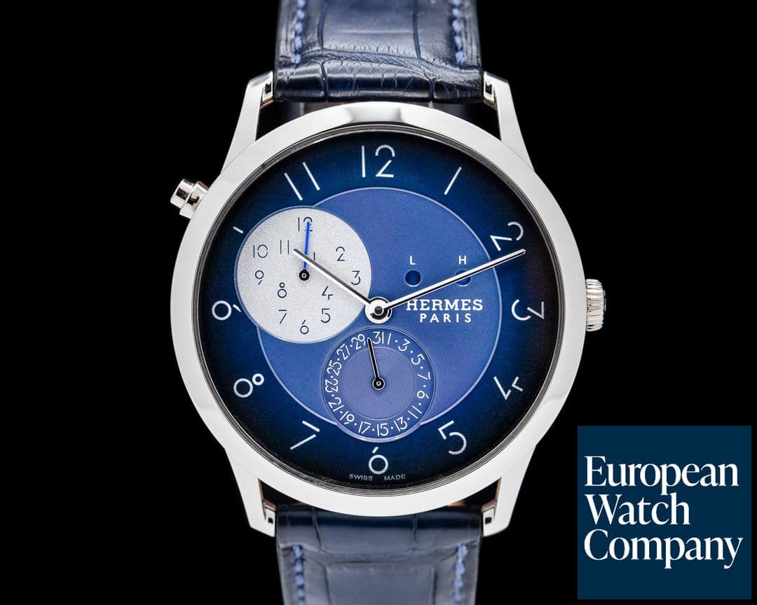 Image of Hermes Slim d'Hermès GMT for HODINKEE Palladium