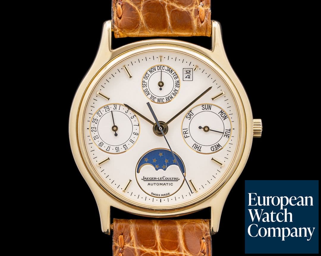 Image of Jaeger LeCoultre Perpetual Calendar Enamel Dial 18K Yellow Gold