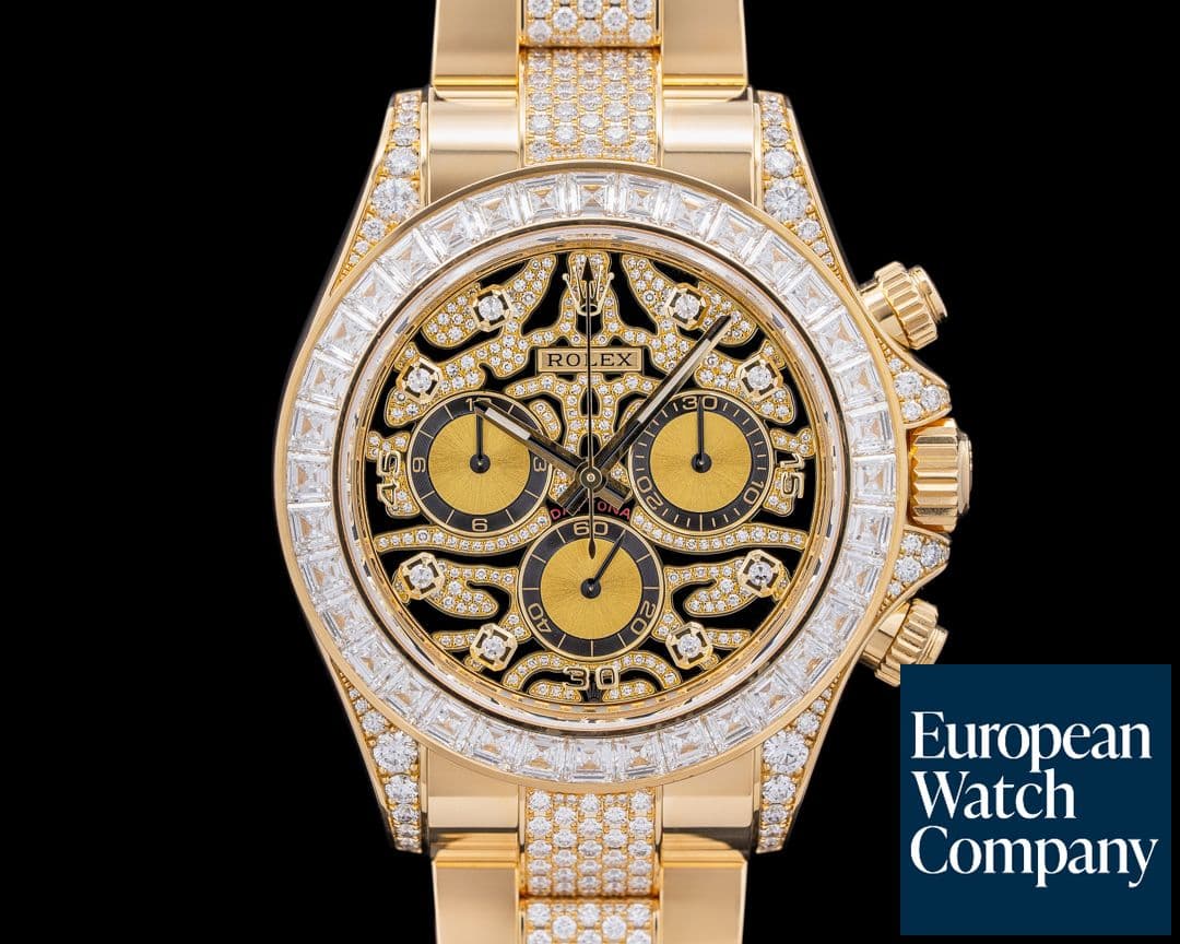 Image of Rolex Daytona 116598TBR "Eye of the Tiger" Yellow Gold PAVE
