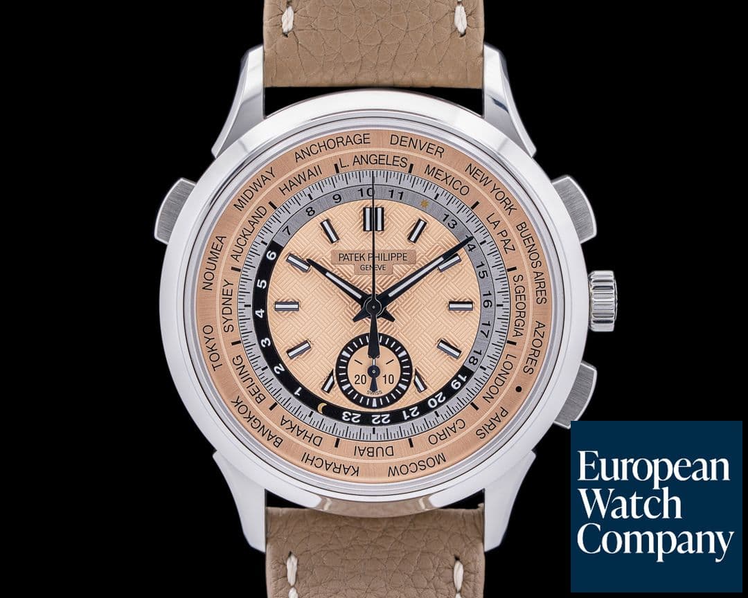 Image of Patek Philippe World Time 5935A Chronograph SS Salmon Dial
