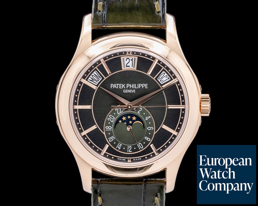 Image of Patek Philippe Annual Calendar 5205R Green Dial 18k Rose Gold