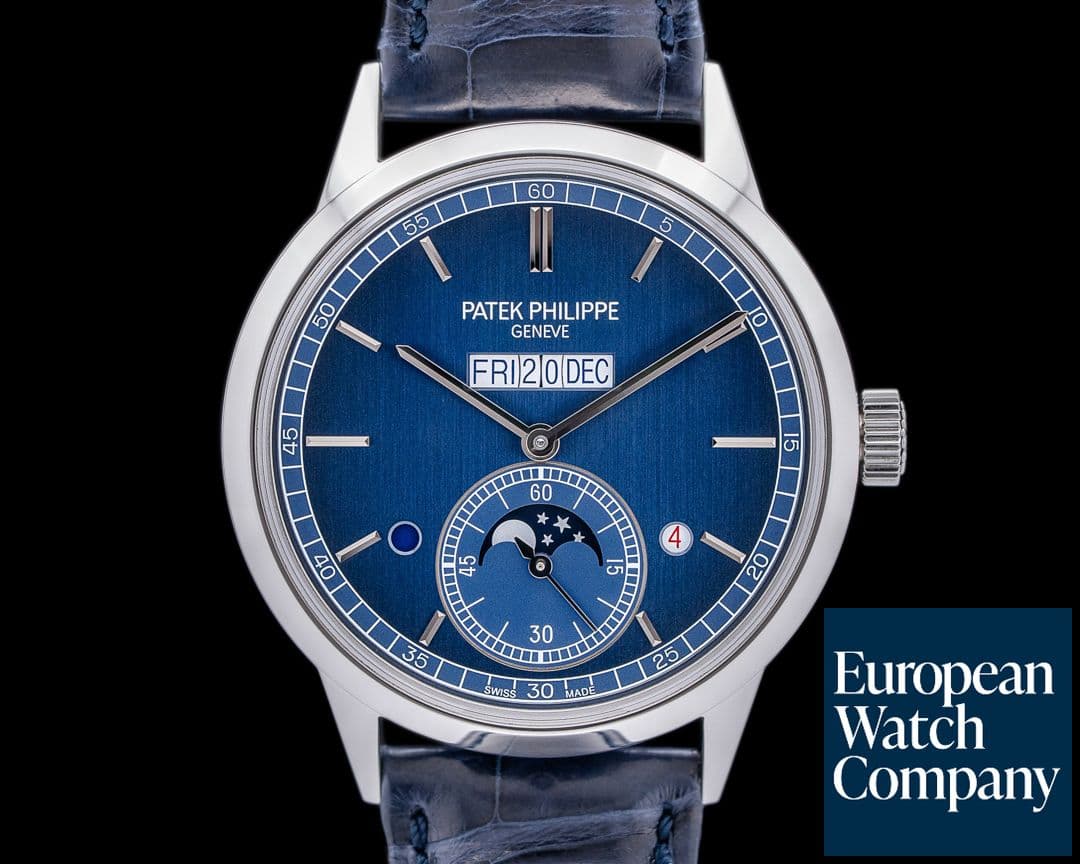Image of Patek Philippe 5236P In Line Perpetual Calendar Platinum Blue Dial