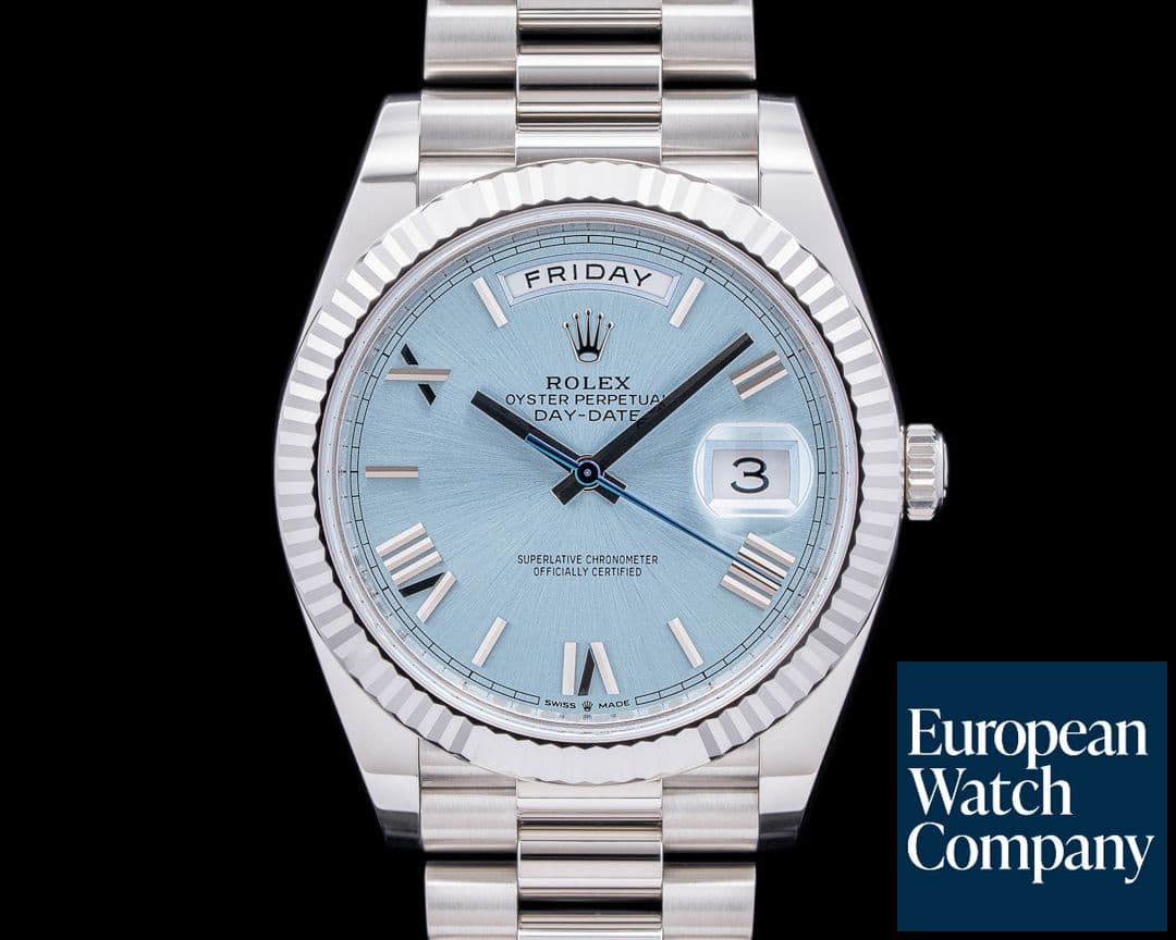 Image of Rolex Day Date 228236 Platinum Glacier Blue Roman Dial 2024