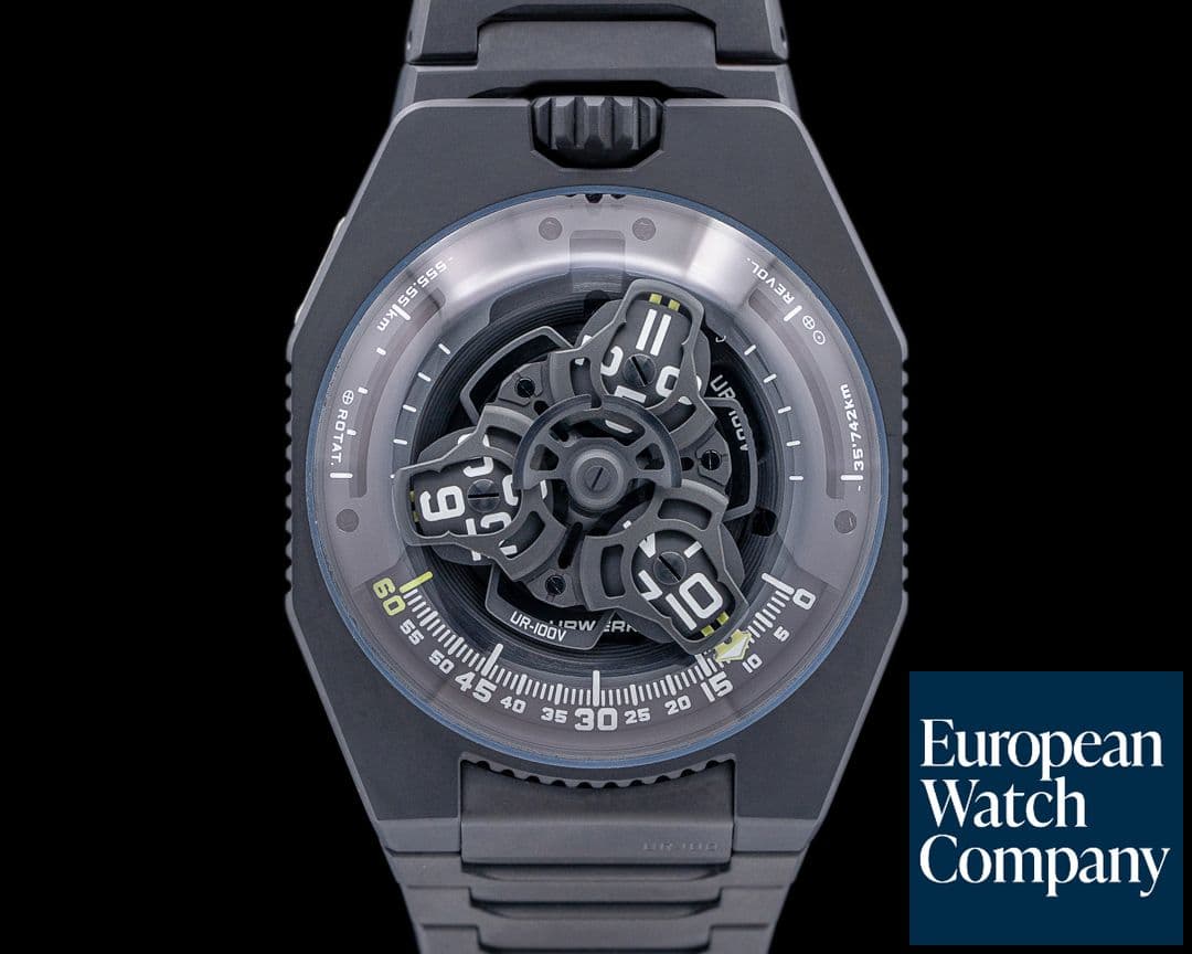Image of URWERK UR-100V Full Black Titanium Jacket LIMITED TO 25 PIECES