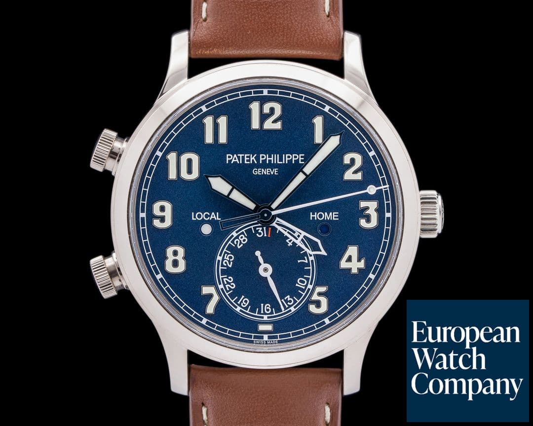 Image of Patek Philippe Calatrava 5524G Pilot Travel Time 18k White Gold