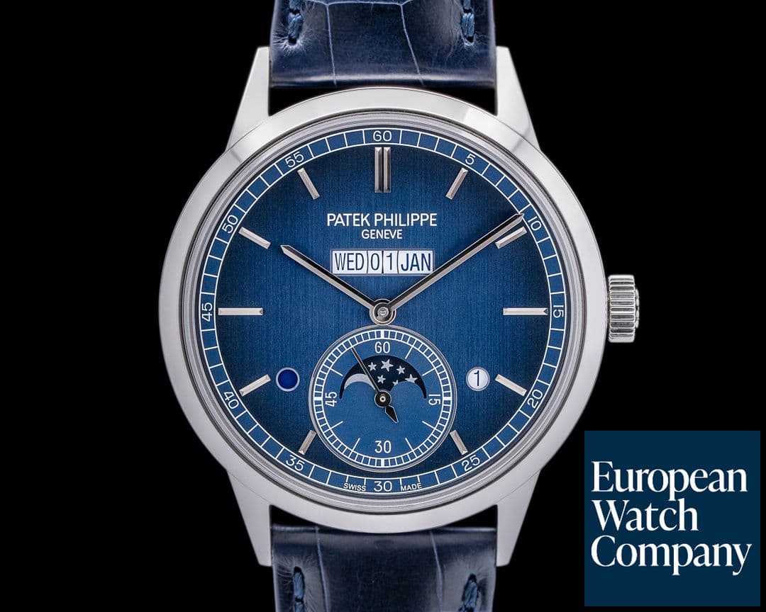 Image of Patek Philippe 5236P In Line Perpetual Calendar Platinum Blue Dial UNWORN