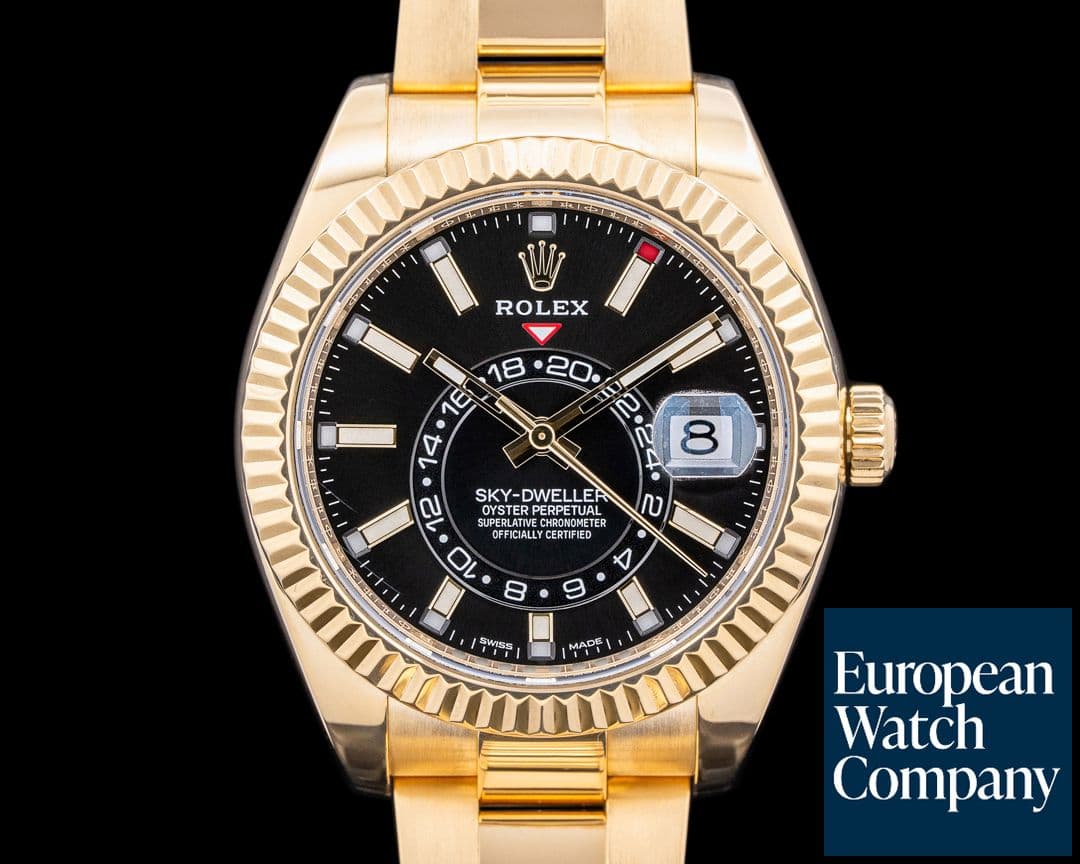 Image of Rolex Sky Dweller 18K Yellow Gold Black Dial