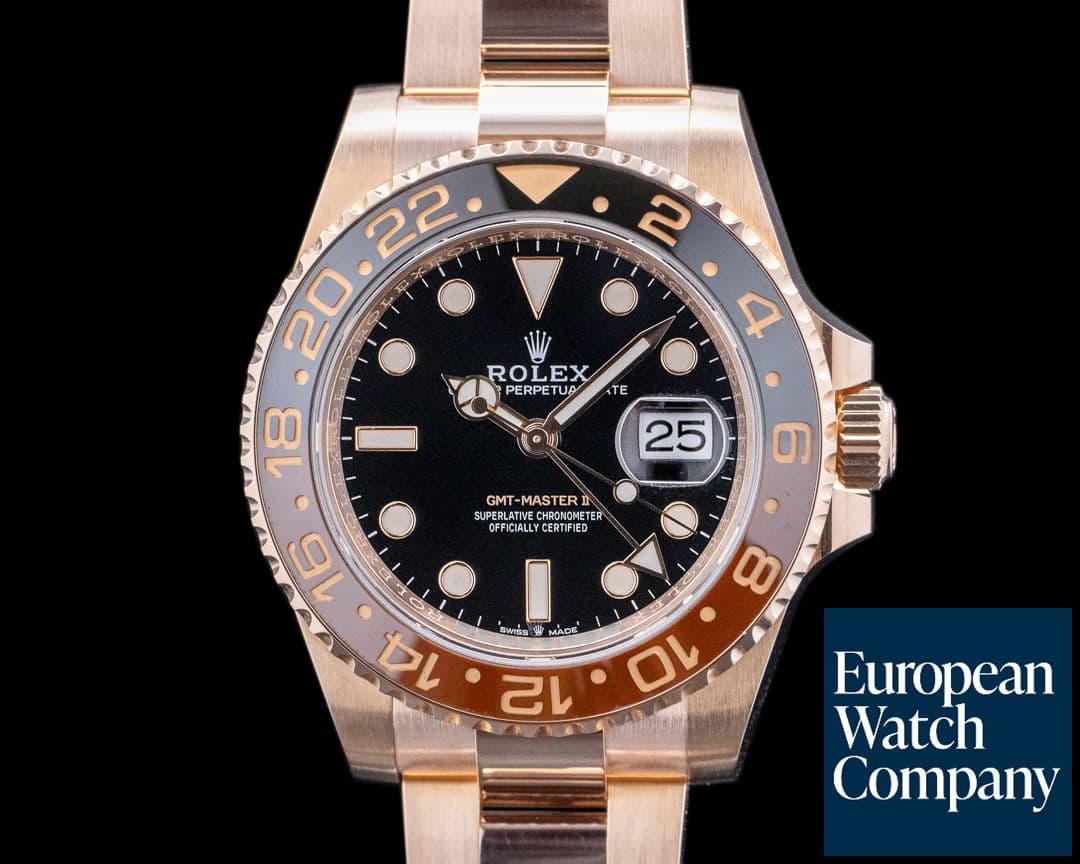 Image of Rolex GMT Master II 126715 18K Everose Ceramic Root Beer