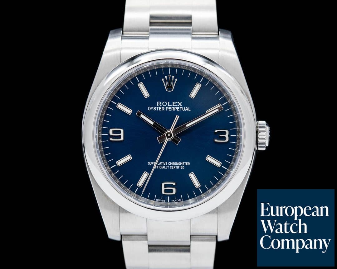 Image of Rolex Oyster Perpetual SS Blue Arabic Dial
