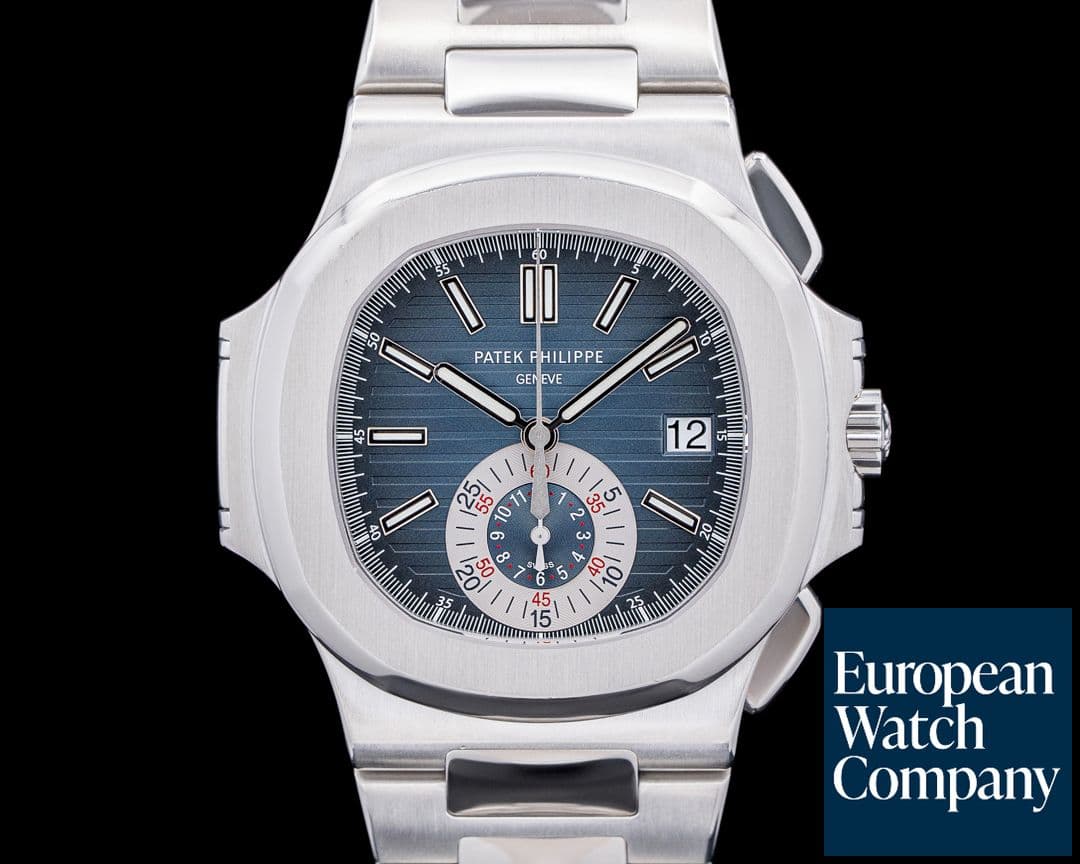 Image of Patek Philippe Nautilus 5980 Chronograph Blue Dial SS