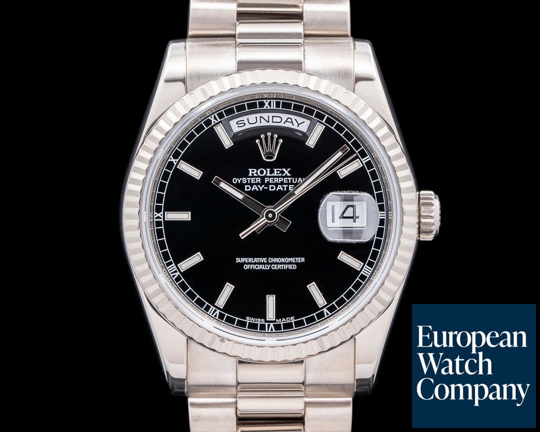 Image of Rolex Day Date President 36mm 18K White Gold / Black Dial